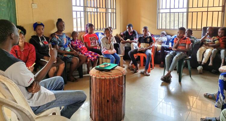 Lekan leading discipleship class Lekan leading discipleship class